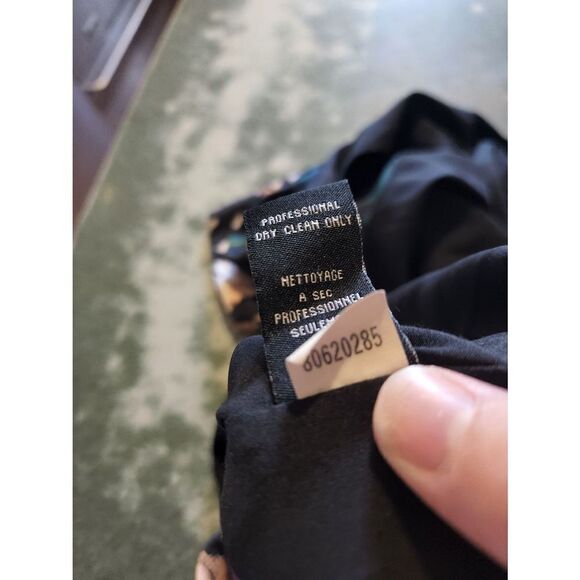 Tibi - Black Silk Sheath Dress w/ Multicolored Graphic Print - Picture 6 of 7